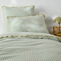 Pale green checked