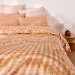 Gingham caramel