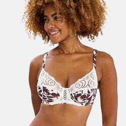 Brown floral print