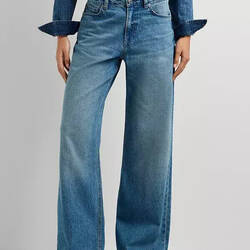 Blue rigid denim