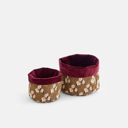 Printed burgundy