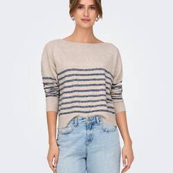 Beige/blue stripe