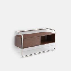Walnut/chrome