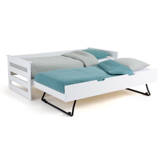 Κρεβάτι με δεύτερο συρόμενο κρεβάτι από ξύλο πεύκου ELLIS