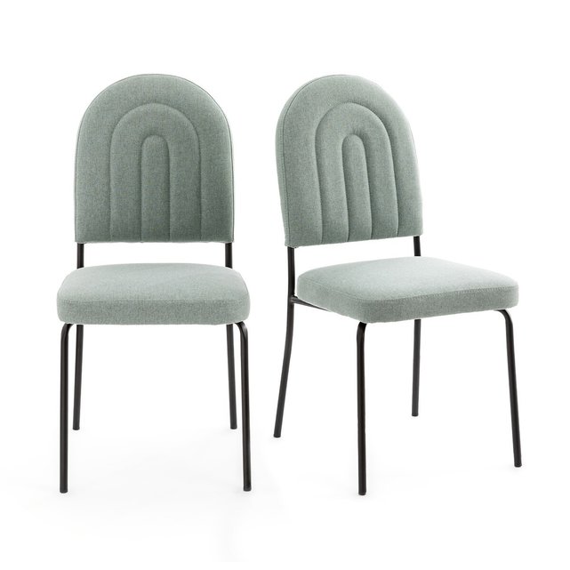 Σετ 2 καρέκλες με ταπετσαρία ανάγλυφης ύφανσης, Rainbow