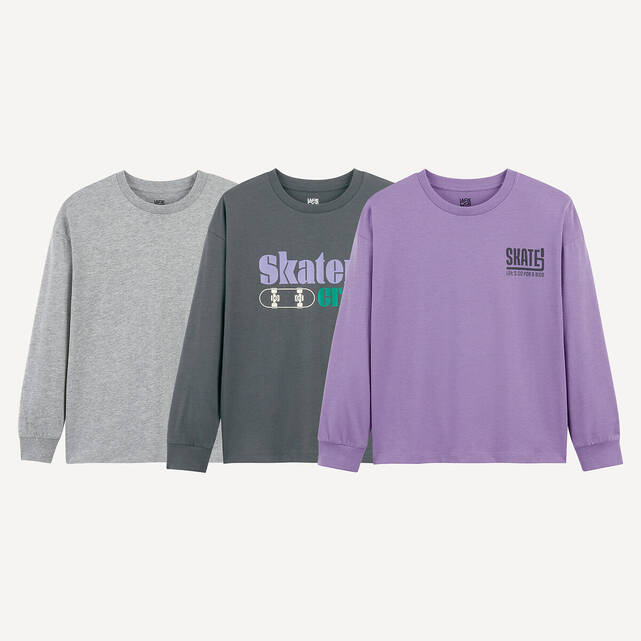 Σετ από 3 T-shirts με μακριά μανίκια