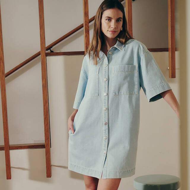 Κοντό φόρεμα από denim – Signature SARA