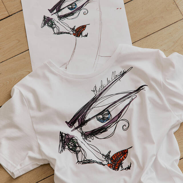 T-shirt με στρογγυλή λαιμόκοψη, κοντά μανίκια, γραφικό σχέδιο