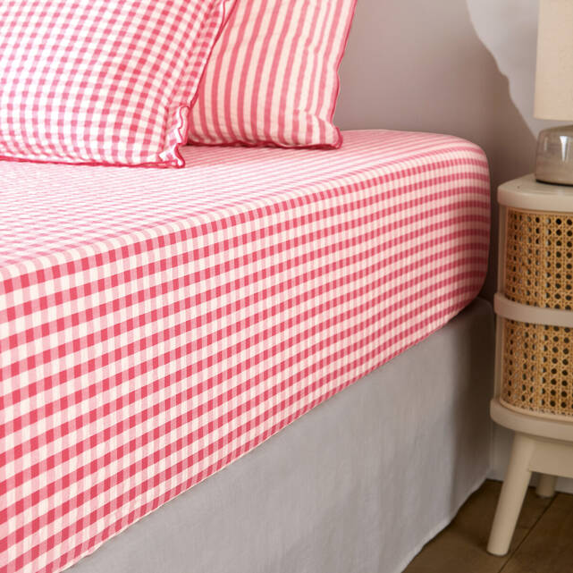 Σεντόνι με λάστιχο seersucker βαμβακερό 30 εκ., COTTAGE FRAMBOISE