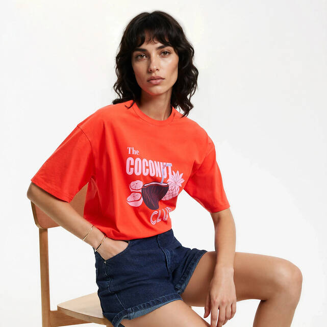 Κοντομάνικο T-shirt με στρογγυλή λαιμόκοψη και στάμπα