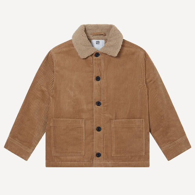 Jacket από κοτλέ βελούδο με γιακά απομίμηση γούνας