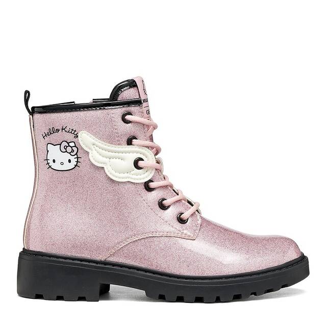 Μπότες λουστρίνι με κορδόνια, CASEY x HELLO KITTY