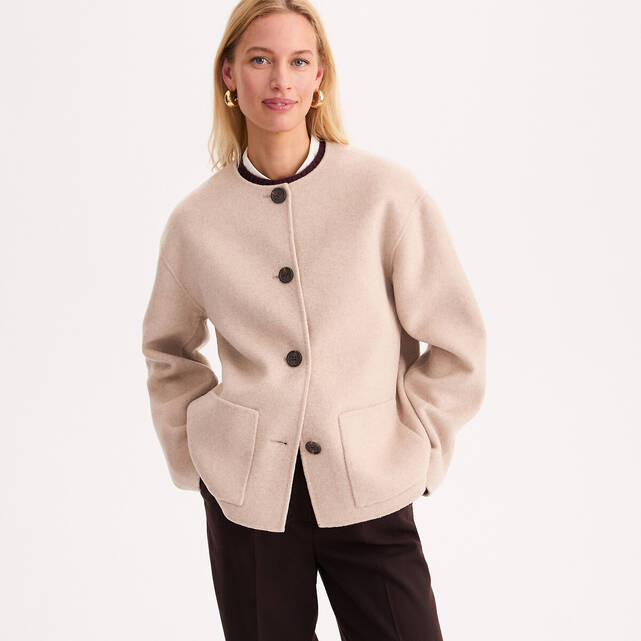 Jacket από μάλλινο ύφασμα σε φαρδιά γραμμή