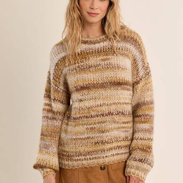 Πουλόβερ με στρογγυλή λαιμόκοψη και σχέδιο tie-dye