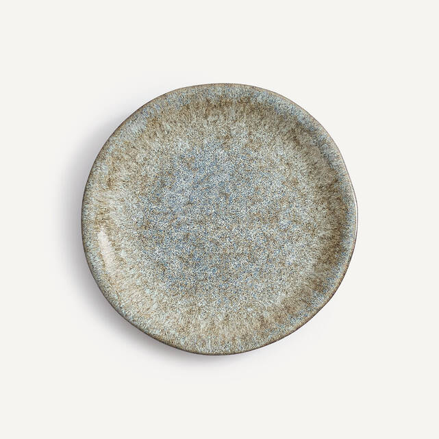 Σετ 4 επίπεδα πιάτα από stoneware με αντιδραστική εφυάλωση