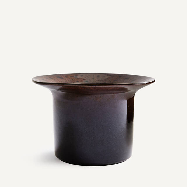 Κασπώ από stoneware με αντιδραστική εφυάλωση, ύψος 15 cm, MESSINE