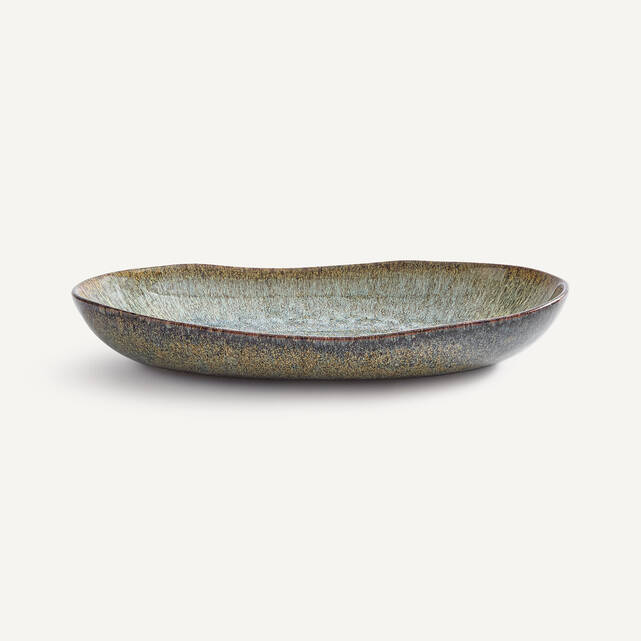 Μεγάλη πιατέλα από stoneware με αντιδραστική εφυάλωση, DÉNIA