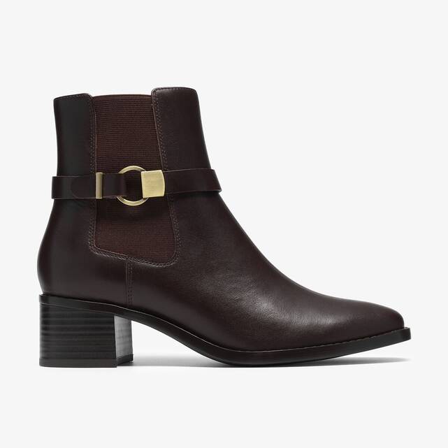 Δερμάτινα μποτάκια με τακούνι, WRENN BUCKLE