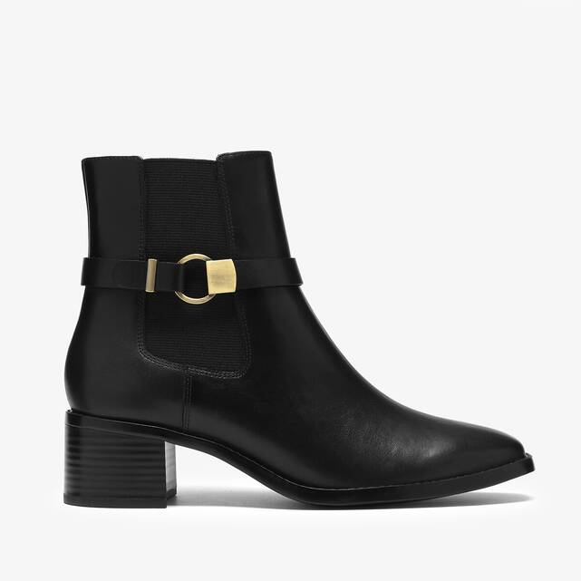 Δερμάτινα μποτάκια με τακούνι, WRENN BUCKLE