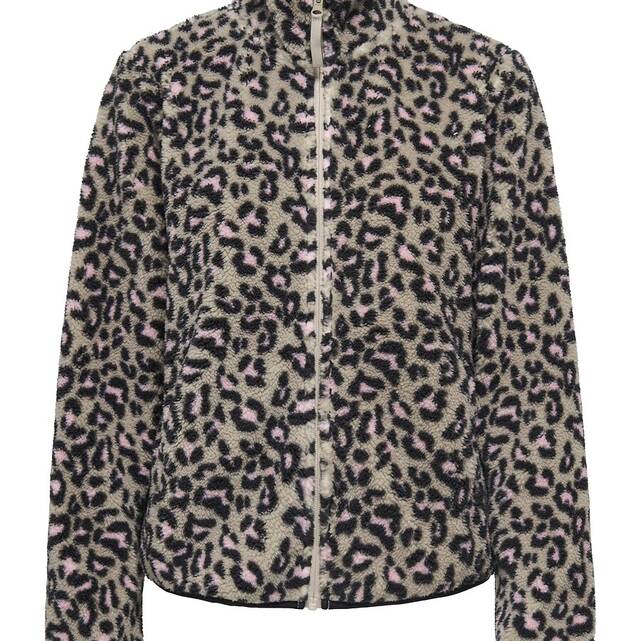 Leopard φλις ζακέτα