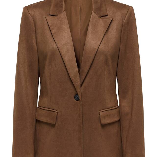 Σακάκι blazer από συνθετικό suede