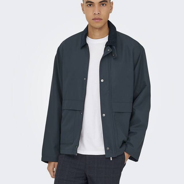 Jacket Kosmo με βελουτέ γιακά σε αντίθεση