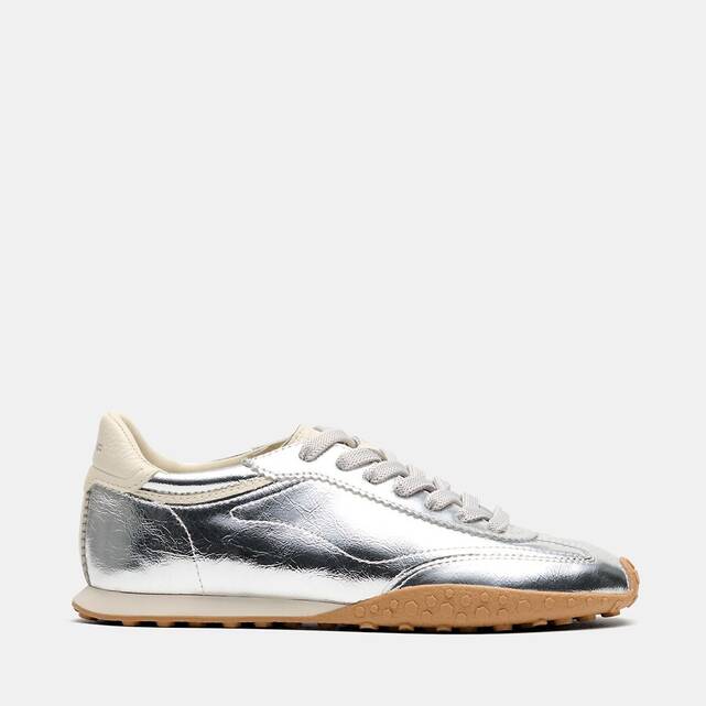Δερμάτινα sneakers BRIDGE FL SILVER