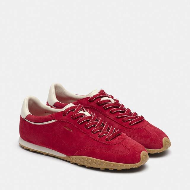Δερμάτινα sneakers BRIDGE FL RED