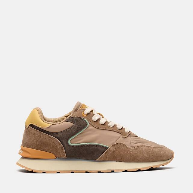Sneakers από συνδυασμό υλικών CITY CHROMA CAMEL