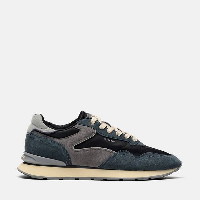 Sneakers από συνδυασμό υλικών CITY BLUE