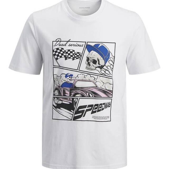 Κοντομάνικο T-shirt με τύπωμα νεκροκεφαλής μπροστά