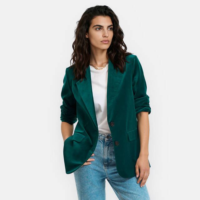 Ίσιο oversize σακάκι από βελούδο, Signature ALIENOR