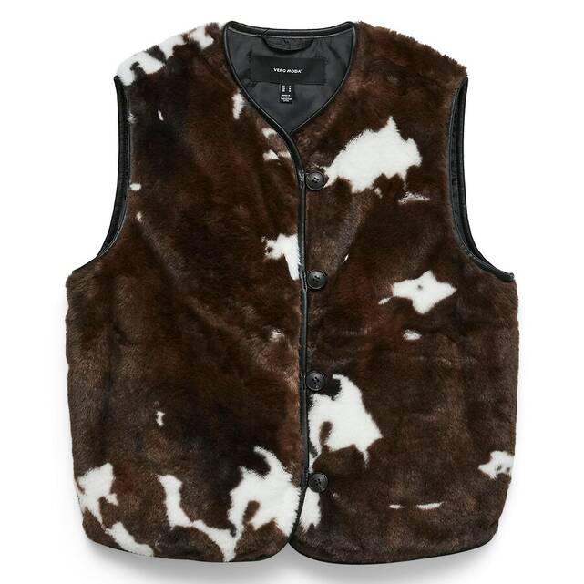 Αμάνικη ζακέτα με animal print