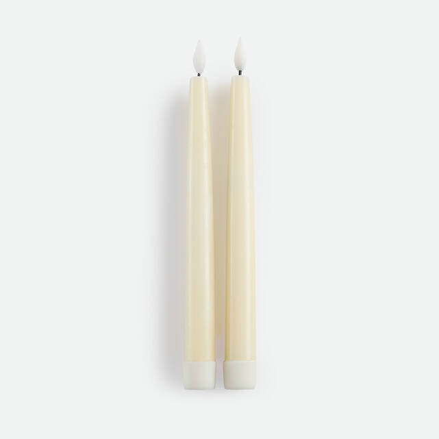 Σετ 2 κεριών LED από κερί, ύψος 24,5 cm