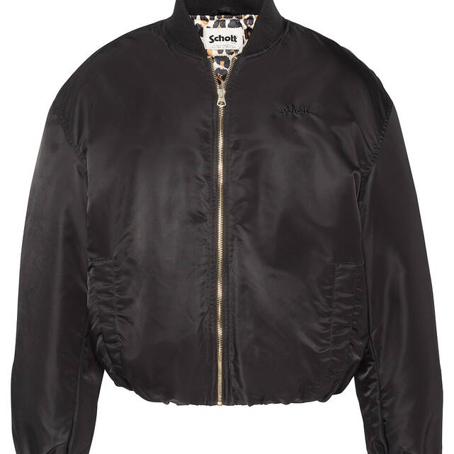 Bomber μπουφάν AIR LISE με λεοπάρ φόδρα