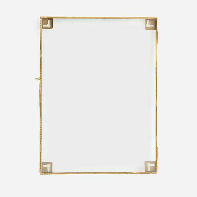 Κορνίζα από ορείχαλκο με στριφτό μοτίβο, 30 x 40 cm, UYOVA